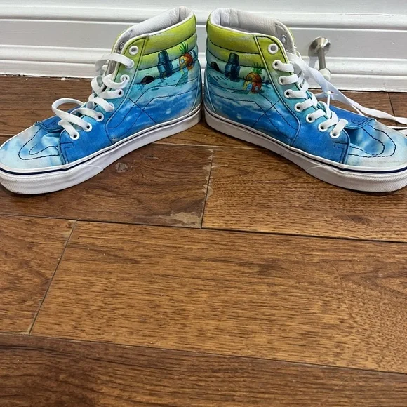 SpongeBob Vans High-Top Sneakers - Blue and Yellow - Picture 3 of 7